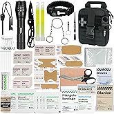RHINO RESCUE Survival First Aid Kit for Hiking, Backpacking | Portable Size, IFAK Molle Pouch, Essential Outdoor Gear, 100+ First Aid Supplies, 20+ Survival Essentials, HSA/FSA Approved