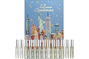 LOVERY Beauty Advent Calendar 2025 - 12 Days of Perfume Advent Calendar for Women – Luxury Fragrance Gift Set 12 Mini Perfume Sprays – Christmas Gifts Holiday Countdown Gift in Festive New York City Design