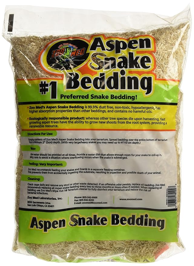 zoo med aspen snake bedding 24 quarts