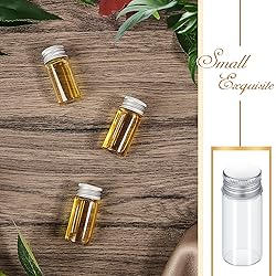 Didaey 100 Pcs Vials Clear Mini Glass Bottles with