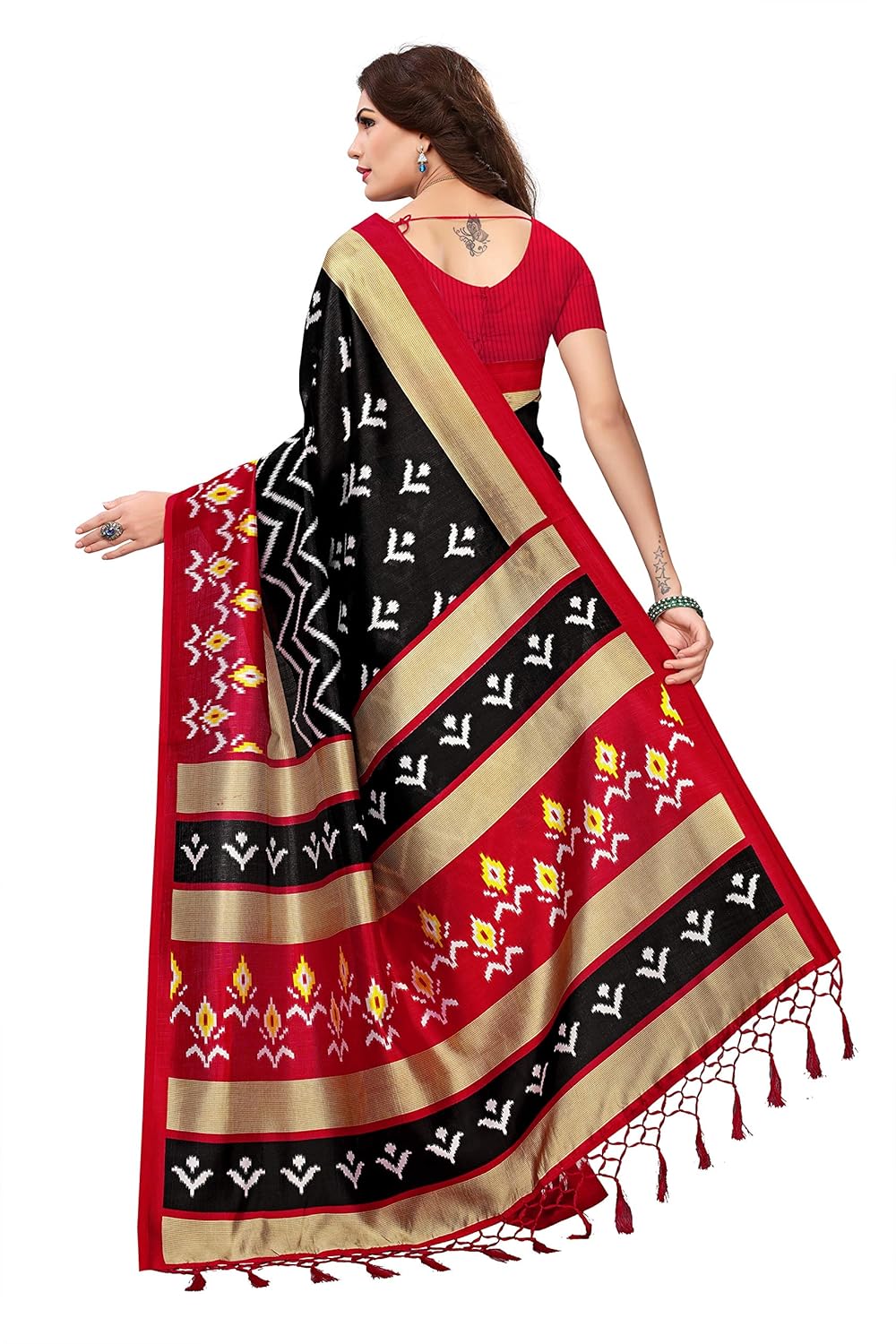 anni designer women's silk saree with blouse piece