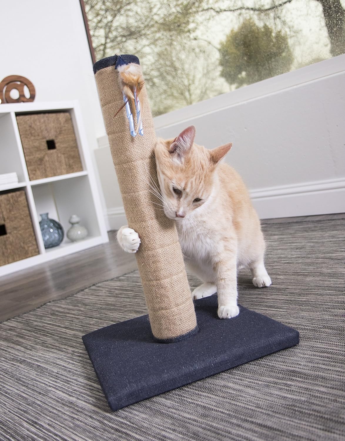 whisker city 29 carpet & jute scratching post