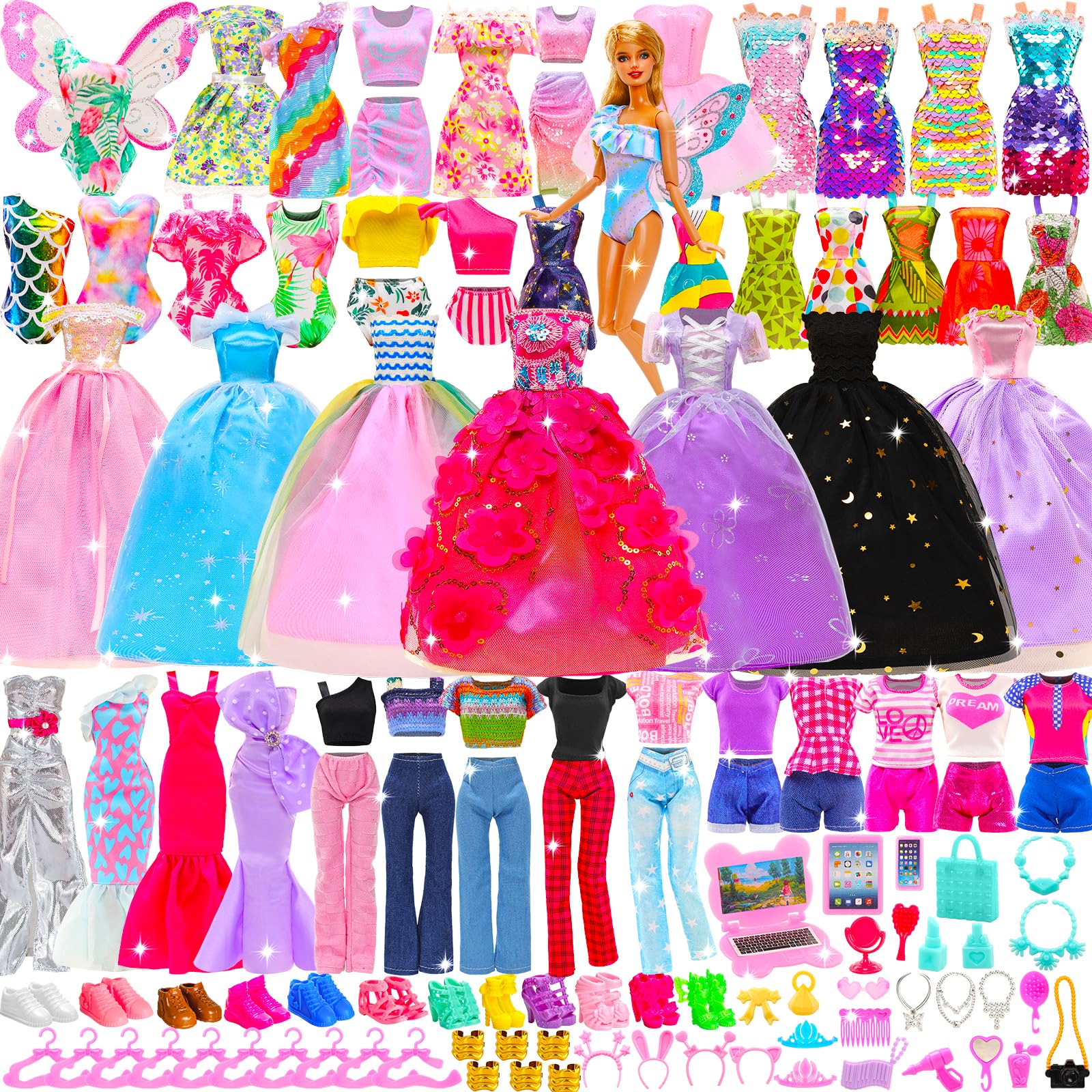 85 Pcs Doll Accessories