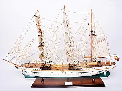 Gorch Fock 1958 Segelschiff aus Holz Schiffsmodell fertig Modellbausatz Segelschiff Modelle Dekoartikel