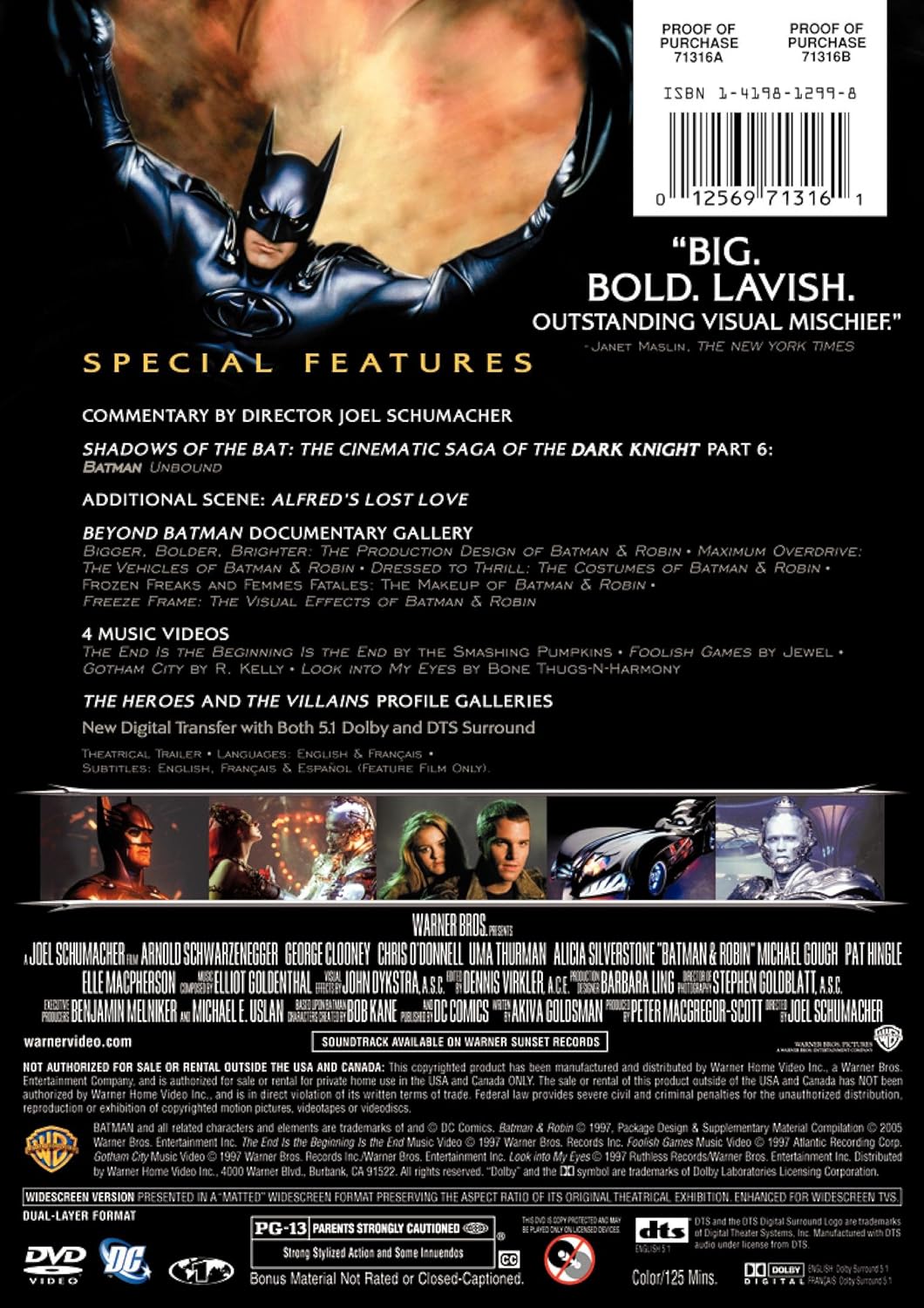 Batman Robin Two Disc Special Edition Widescreen Amazon Ca Alicia Silverstone Arnold Schwarzenegger Uma Thurman George Clooney Chris O Donnell Vendela Thommessen Elle Macpherson John Glover Vivica A Fox Michael Gough Pat Hingle Jeep Batman Robin Two Disc Special Edition Widescreen Amazon Ca Alicia Silverstone Arnold Schwarzenegger Uma Thurman George Clooney Chris O Donnell Vendela Thommessen Elle Macpherson John Glover Vivica A Fox Michael Gough Pat Hingle Jeep