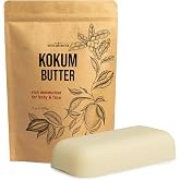 Kokum Butter Raw Unrefined - 100% Pure Unscented Kokum Butter, 8 oz Block | Firm body butter base for dry skin, face and hair. Ideal for DIY lotion bars, lip balm, soap making, lotions and creams