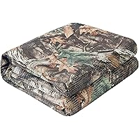 GRVCN Camo Burlap Cradle Mesh Fabric - 75D Camouflage Netting Cover for Hunting Ground Blinds, Camping Military Tree Stands