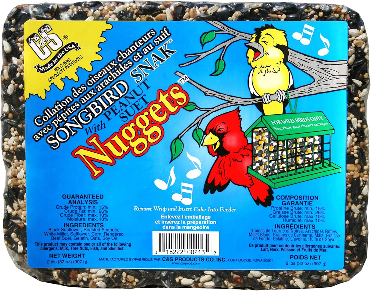 Backyard Birding & Wildlife - C&S Wild Bird Songbird Snak, 2lbs (Pack of 6)