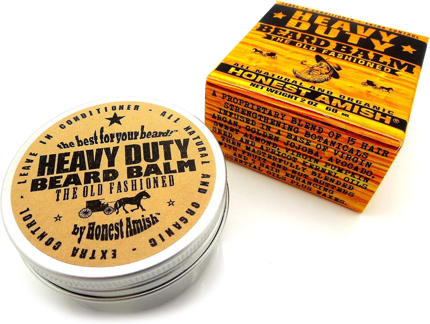 Honest Amish - Heavy Duty Beard Balm - 2 Ounce - Beard Conditioner, 60 ml (Pack of 1) - Image 4