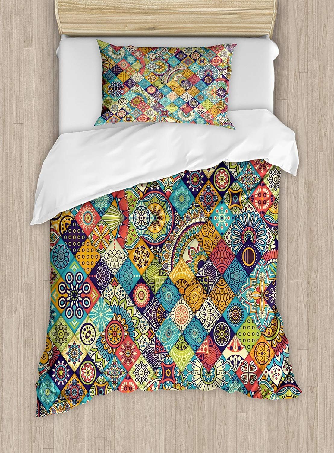 Twin XL Extra Long Bedding Set,Bohemian Duvet Cover Set
