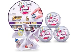 5 Surprise Mini Brands Series 3 Collector's Kit - Amazon Exclusive Mystery Capsule Real Miniature Brands by Zuru (3 Capsules + 1 Case),Multi