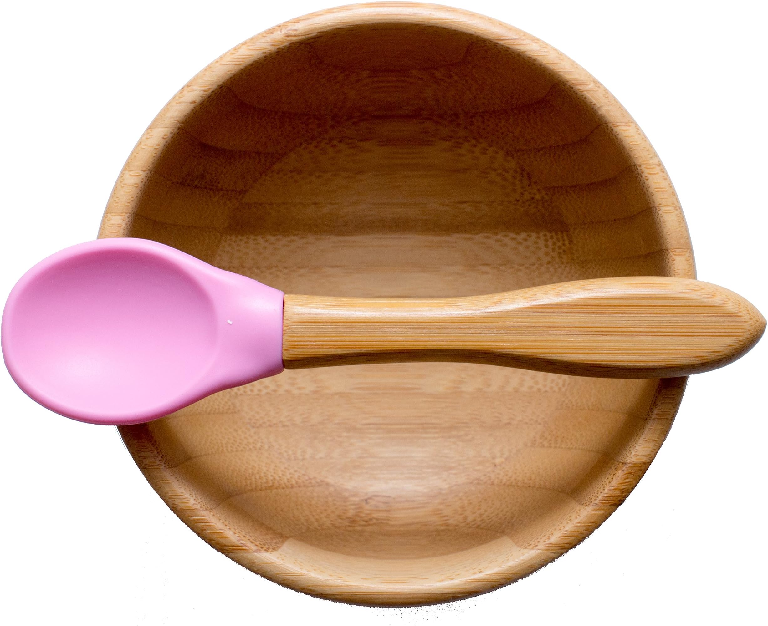 Onco Baby Bamboo Bowl & Spoon Set (Pink)