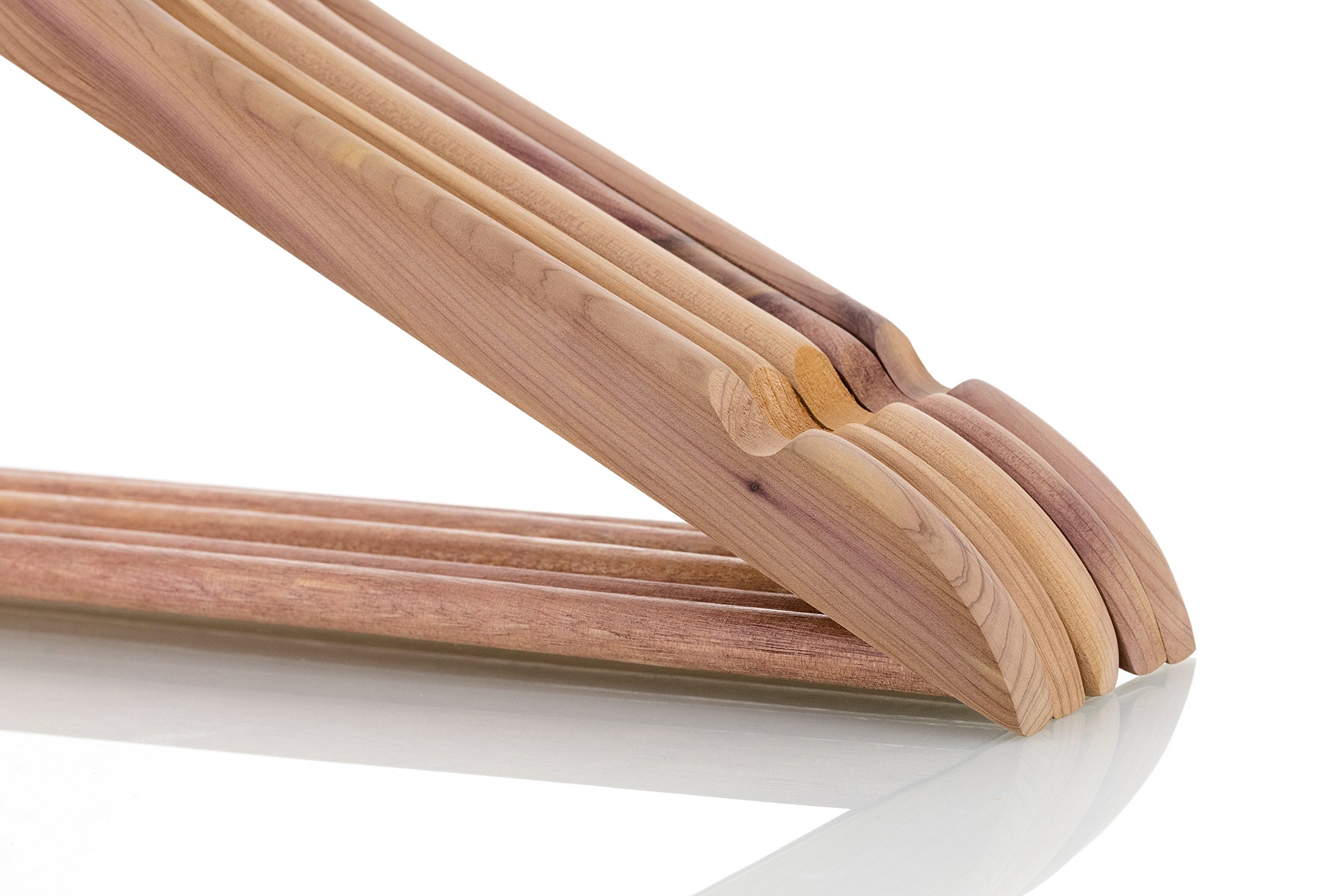 Neaties American Cedar Wood Hangers with Notches and Bar for Fresh