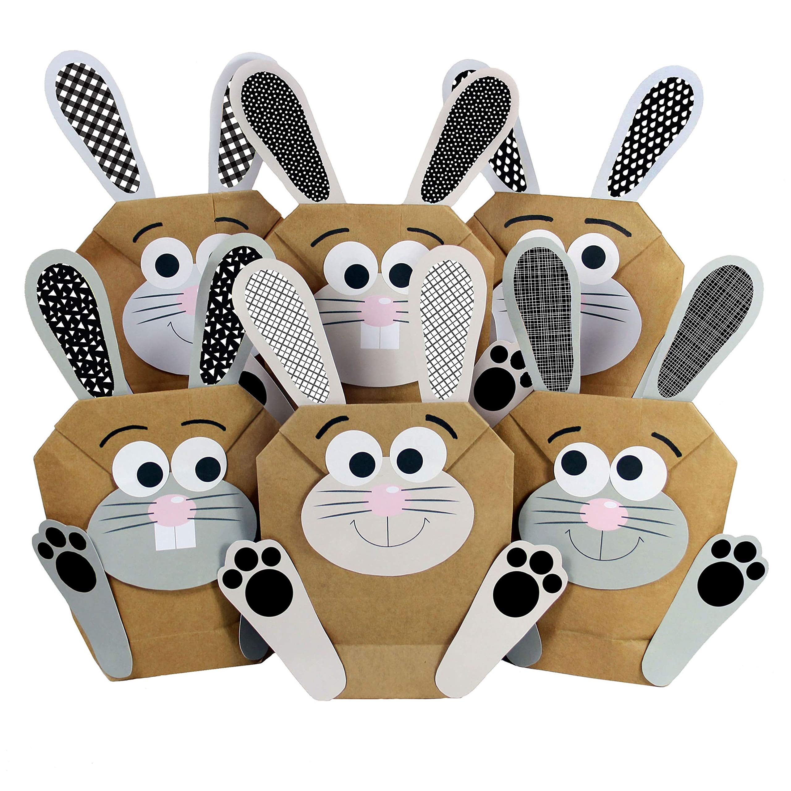 Papierdrachen Easter Bunnies to make and fill - creative Easter nest - Easter 2019 - black and white