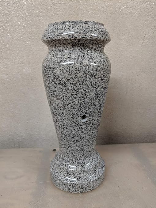 Amazon Com Turned Granite Vase Polished 4 X 10 Gray Everything Else