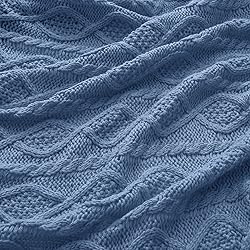 Homiest Cable Knit Throw Blanket and Pillow