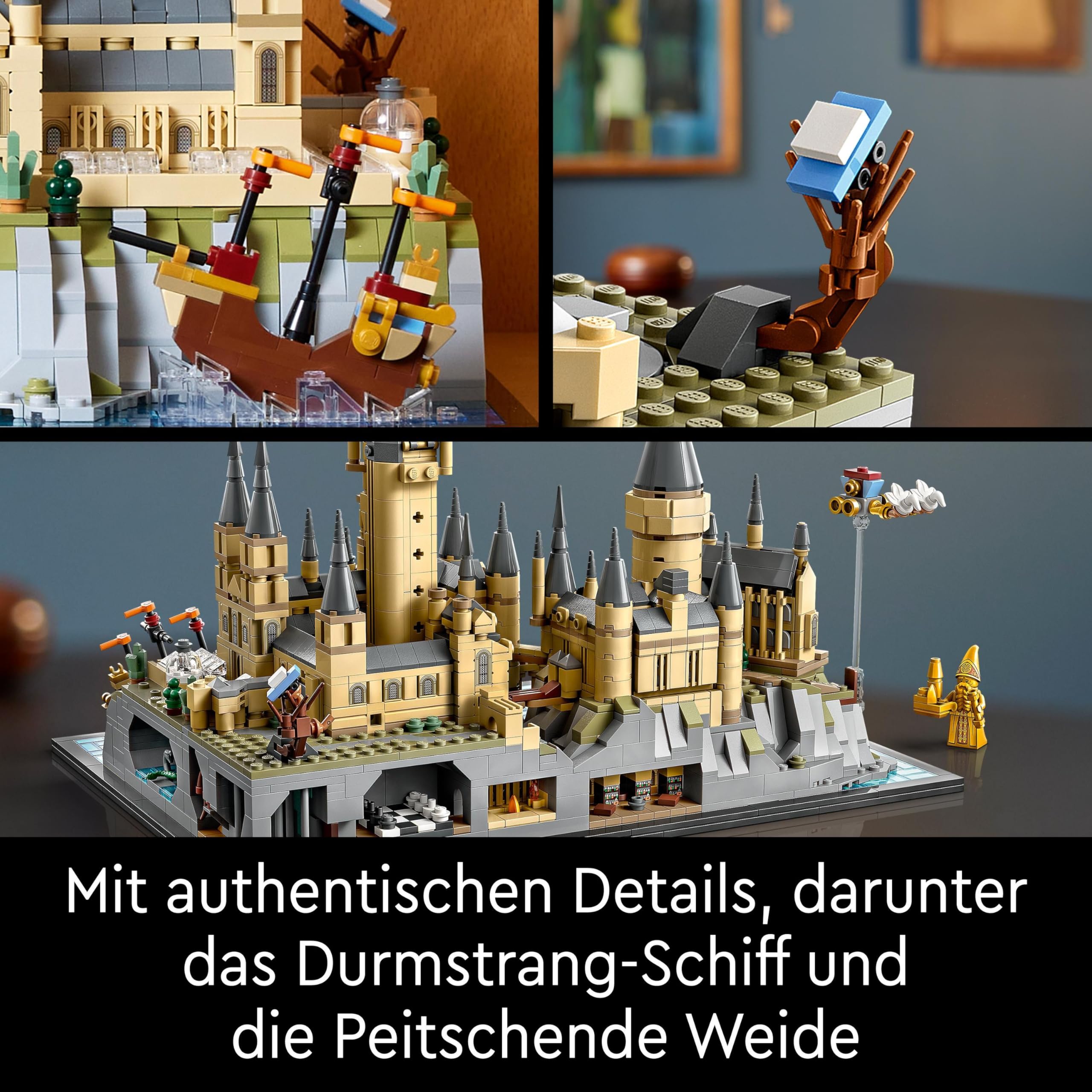 LEGO Harry Potter Schloss Hogwarts mit Schlossgelände - Set zum Sammeln für Erwachsene inkl. Hauptturm & Astronomieturm, Kammer des Schreckens & Architekt Minifigur - 76419 4