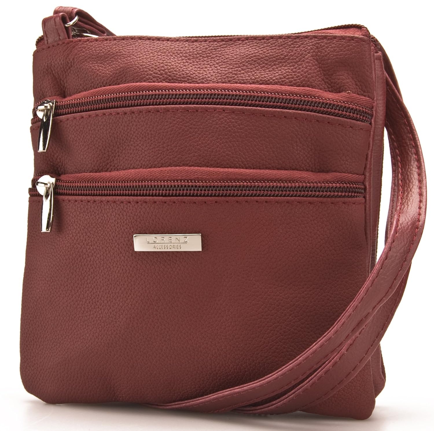 Lorenz Ladies Small Genuine Soft Leather Cross Body / Shoulder Bag (1