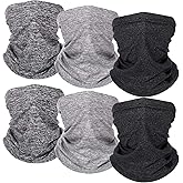 Syhood 6 Pcs Winter Face Covering for Men Women Fleece Neck Gaiter Unisex Neck Warmer Lined Warm Scarf Wrap for Cold Weather