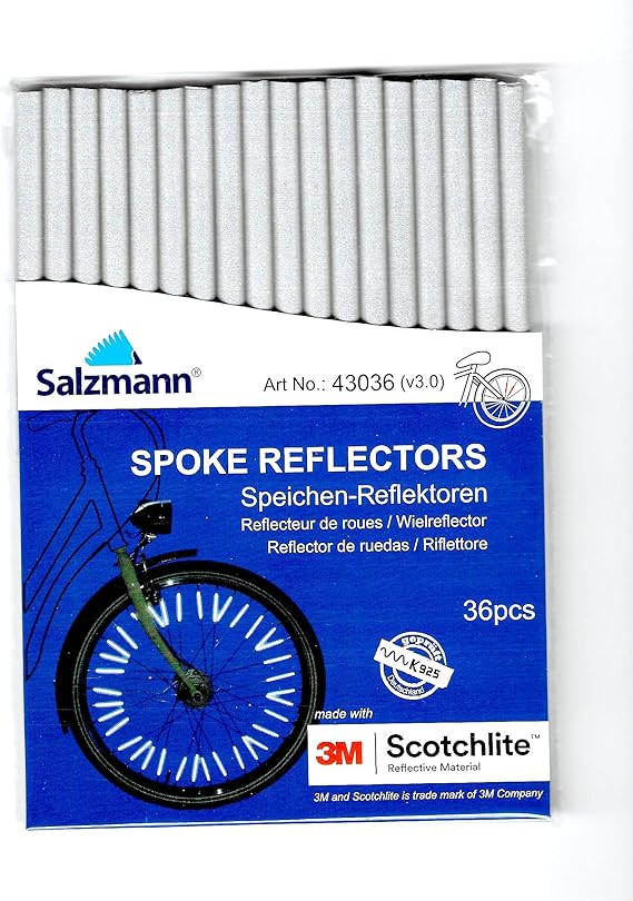 Amazon Salzmann 3m スコッチライト 自転車スポーク用反射クリップ スポークリフレクター 36個パック Salzmann リフレクター