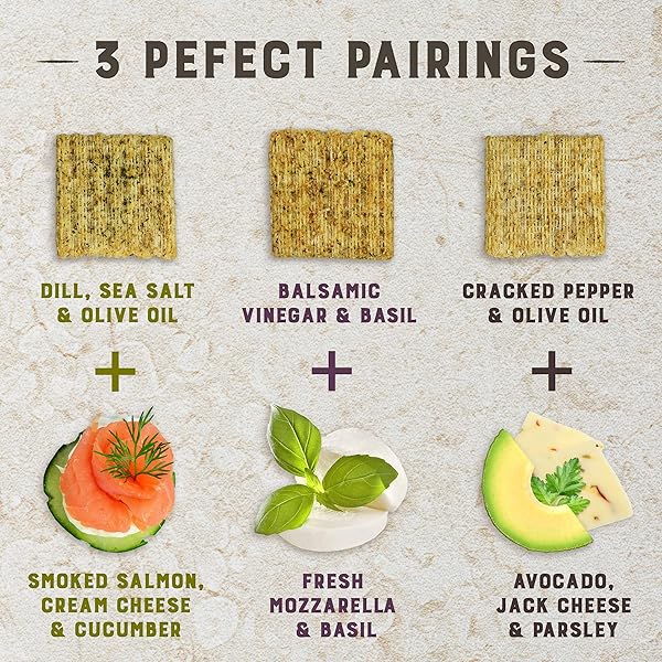 TRISCUIT CRACKERS, BALSAMIC VINEGAR & BASIL FLAVOR, 1 BOX (8.5 OZ)