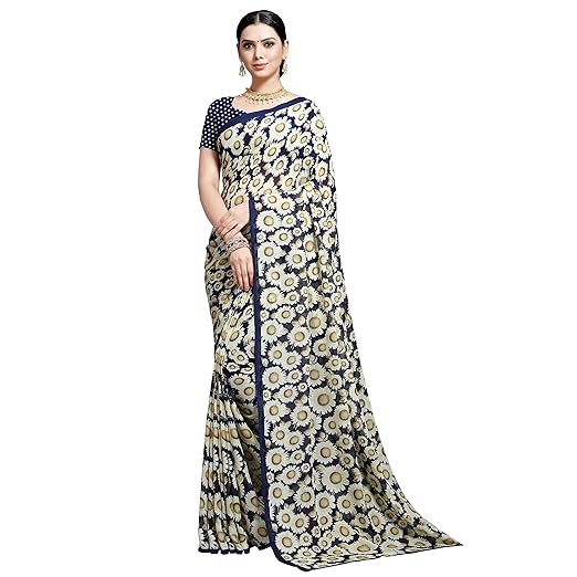 Kashvi sarees Georgette with Blouse Piece Saree (1549_1_Multicoloured_One Size)