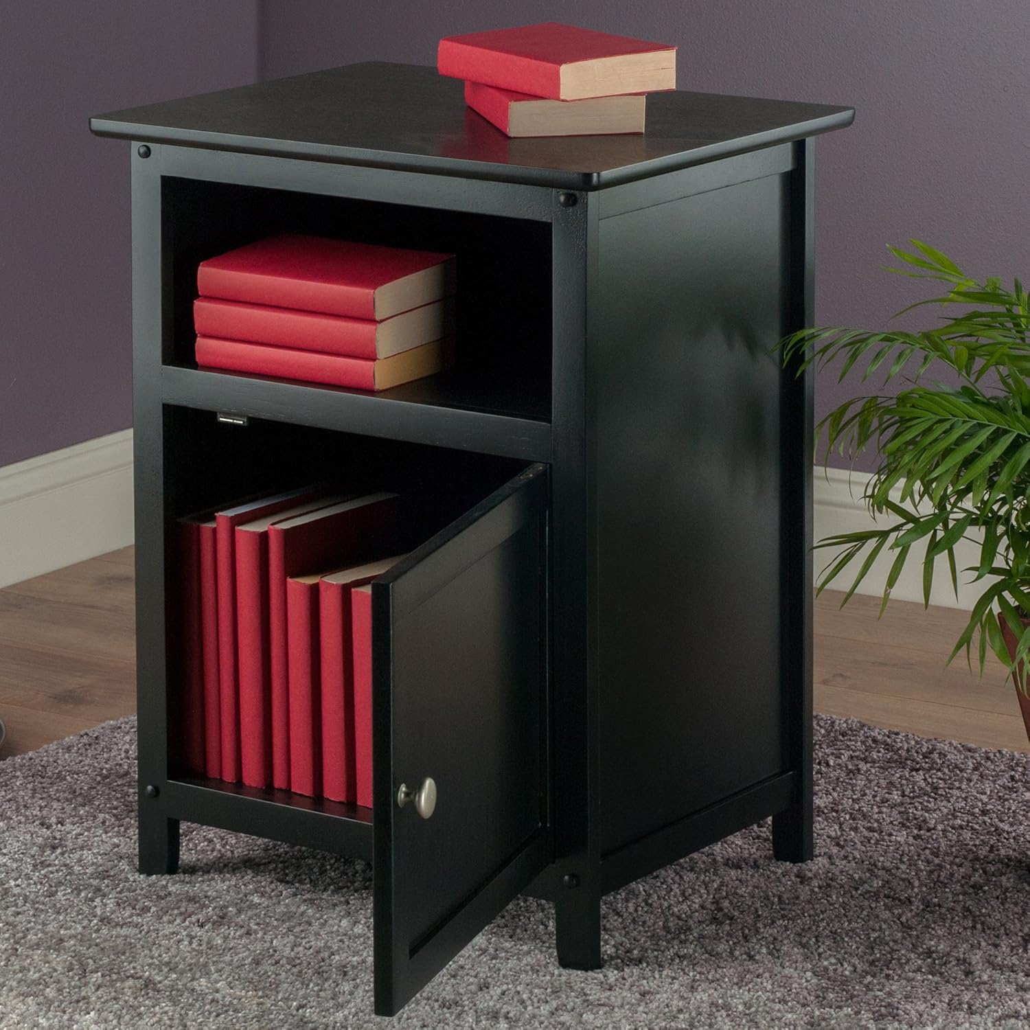 Winsome Wood Henry Accent Table, Black: Furniture & Decor