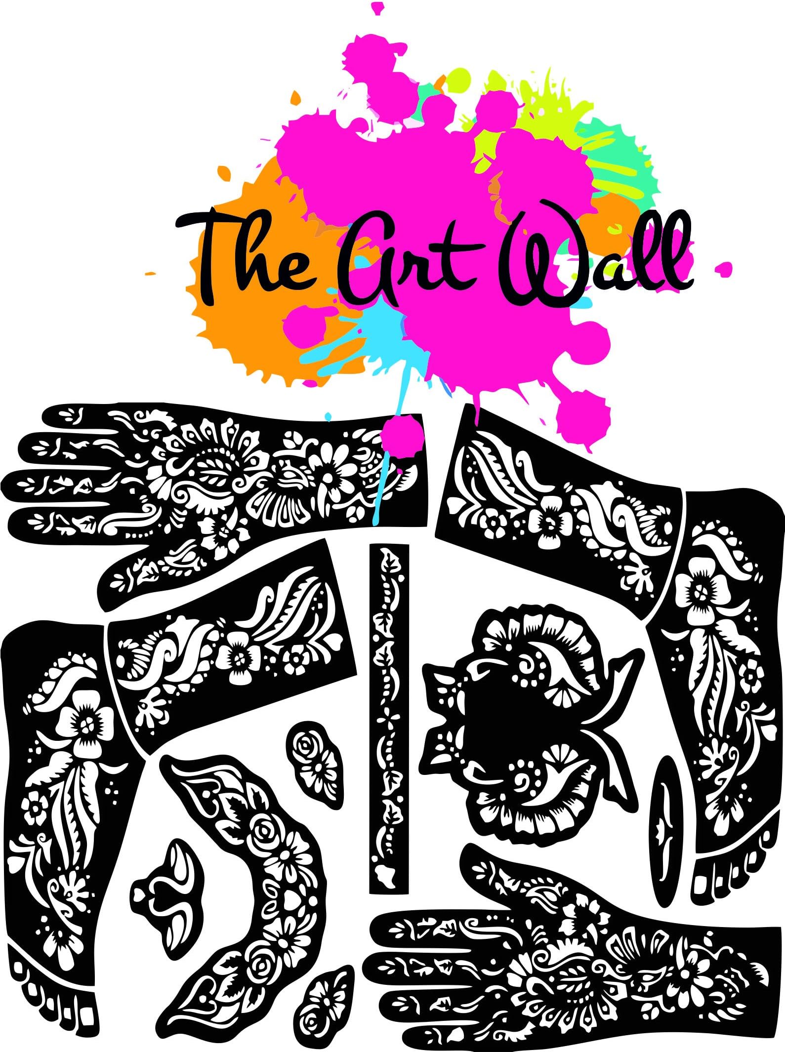 SWAN HENNA STICKERS TATTOO BODY ART/ MEHNDI STENCILS TEMPLATE DECAL