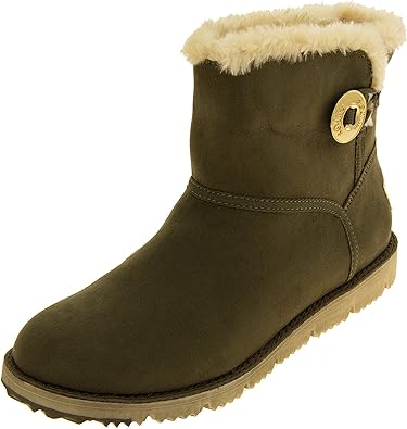 ladies fur lined ankle boots