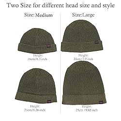 DASMINI Fisherman Beanie Hats for Men Women, Large