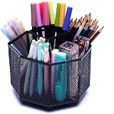 EXERZ Desk Organiser 360 Rotation Mesh 5 Compartments Pencil Holder view 2