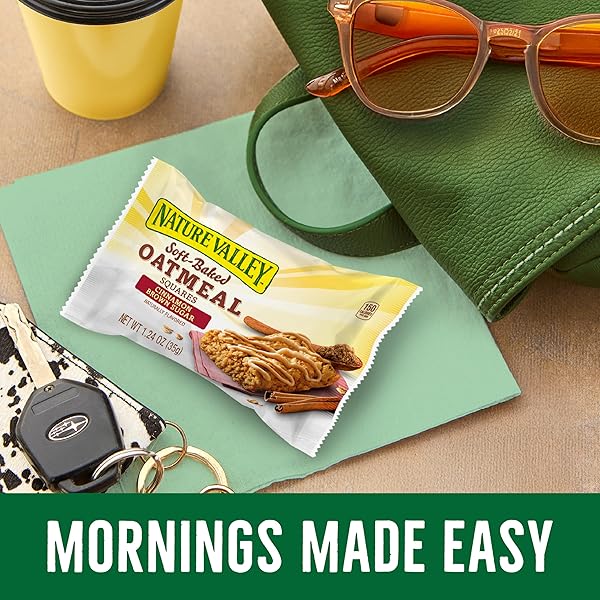 NATURE VALLEY SOFT BAKED OATMEAL SQUARES, CINNAMON BROWN SUGAR, 20 BARS, 24.8 OZ