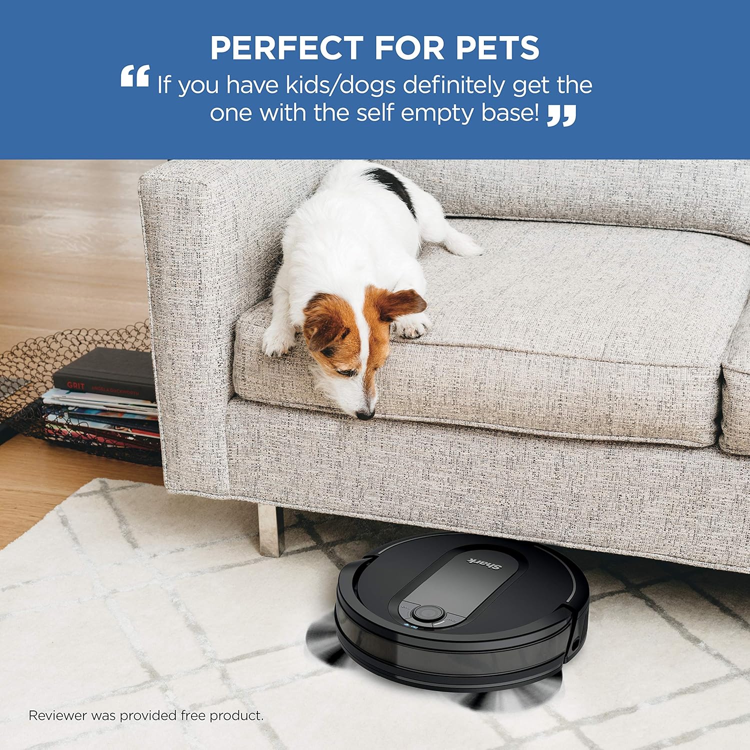 Shark IQ Robot Self-Empty XL RV1001AE, Robotic Vacuum, IQ Navigation, Home Mapping, Self-Cleaning Brushroll, Wi-Fi Connected, Works with Alexa -