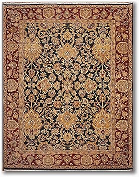 Alfombra de Color Dorado y marrón, marrón, Beige,, Nudos a Mano, diseño