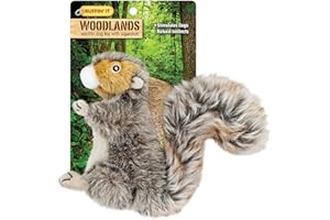 RUFFIN' IT Reaowazo Woodlands Plush Squirrel Dog Toy, Small
