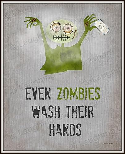 Amazon Com Zombies Bathroom Art Print Funny Bathroom Wall Art