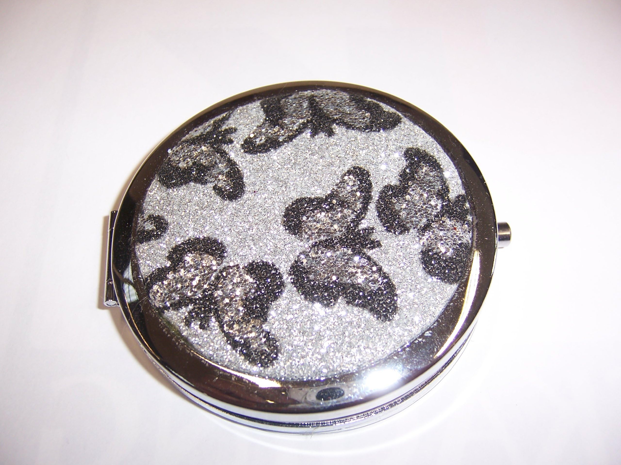 Ladies Butter fly Print Compact Mirror - Assorted colours