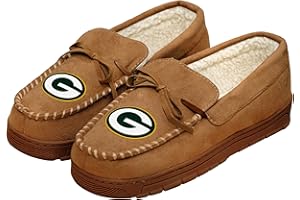 FOCO Mens NFL Team Logo Moccasin Slippers