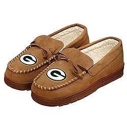 FOCO Green Bay Packers NFL Mens Team Logo Moccasin