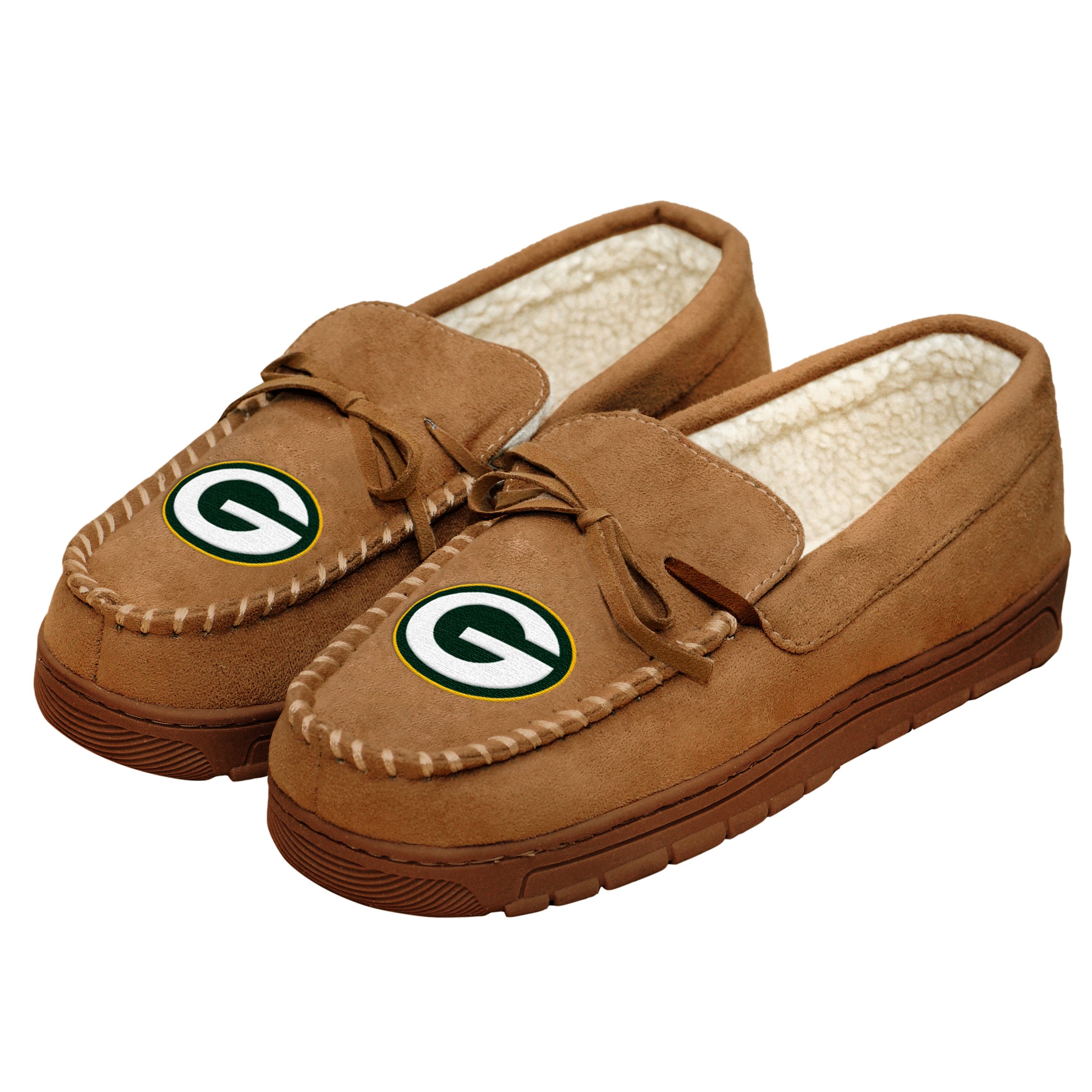 FOCO Green Bay Packers NFL Mens Team Logo Moccasin