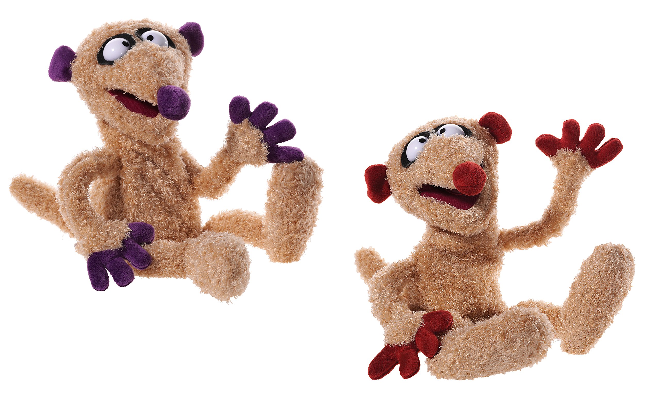 Jan & Henry 519589 Glove Puppet Set, Brown/Red/Purple