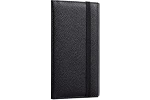 Zreal Checkbook Cover with RFID Blocking Function for Men and Women, Black, Stylish