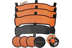 Aolamegs Hard Hat Sweatband and Top Pad - 3 Set Washable Hard Hat Sweat Bands with Helmet Padding,3-Layer Fabri Hardhat Sweat Liner Replacement,Hardhats Accessories for Welding/Construction Helmet