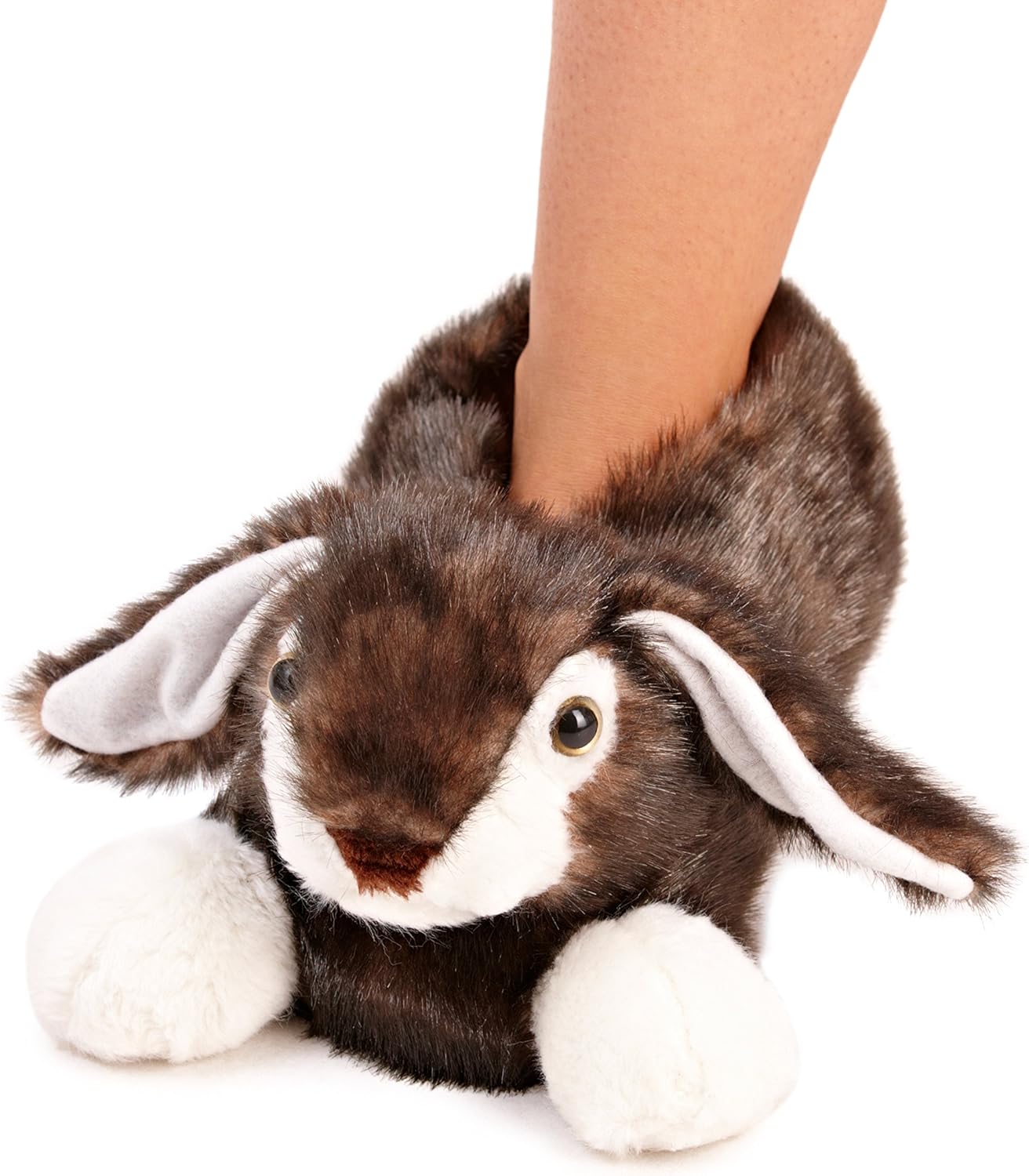 Dannii Matthews Cute Ladies 3D Rabbit Slipper with Floppy Ears and Feet