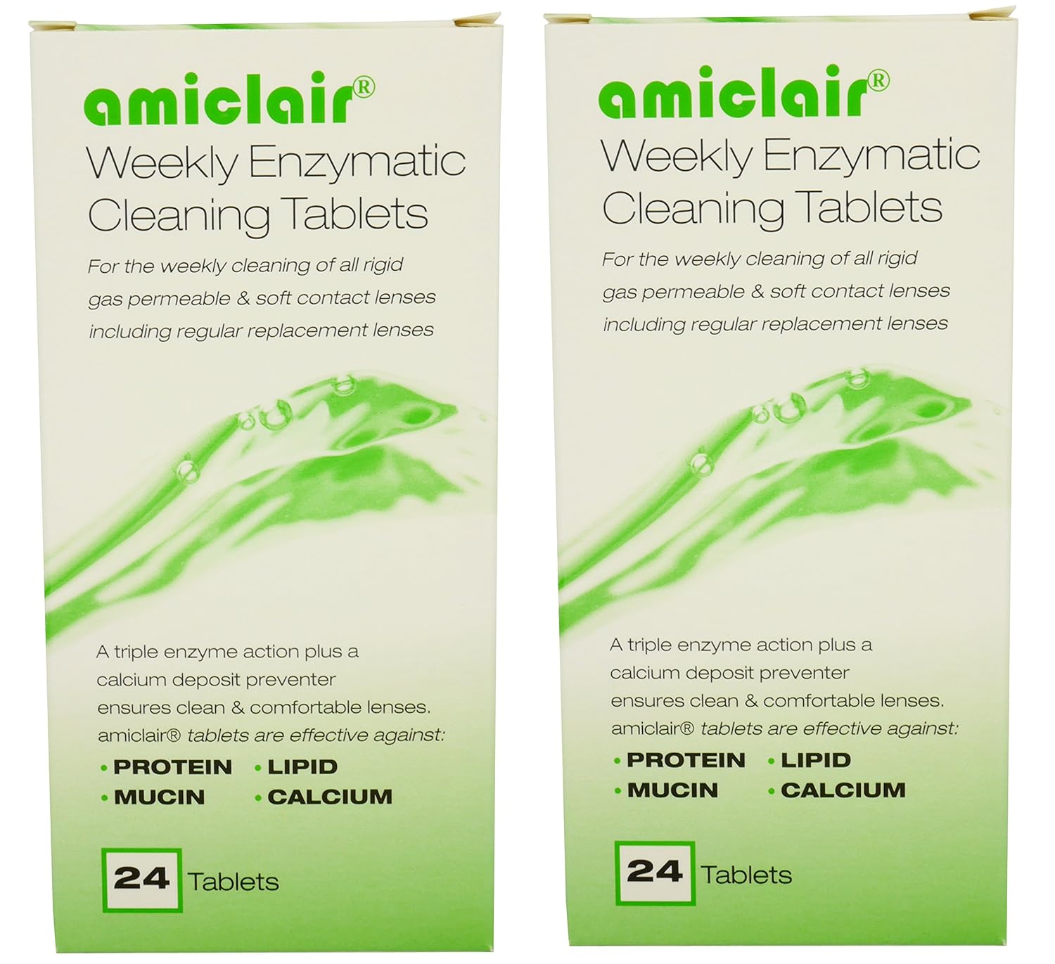 Amiclair Weekly Enzymatic Protein Remover Contact Lens Cleaning Tablets