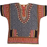 Riviera Sun Dashiki Shirt for Men with Pockets African Tribal Print Boho Top