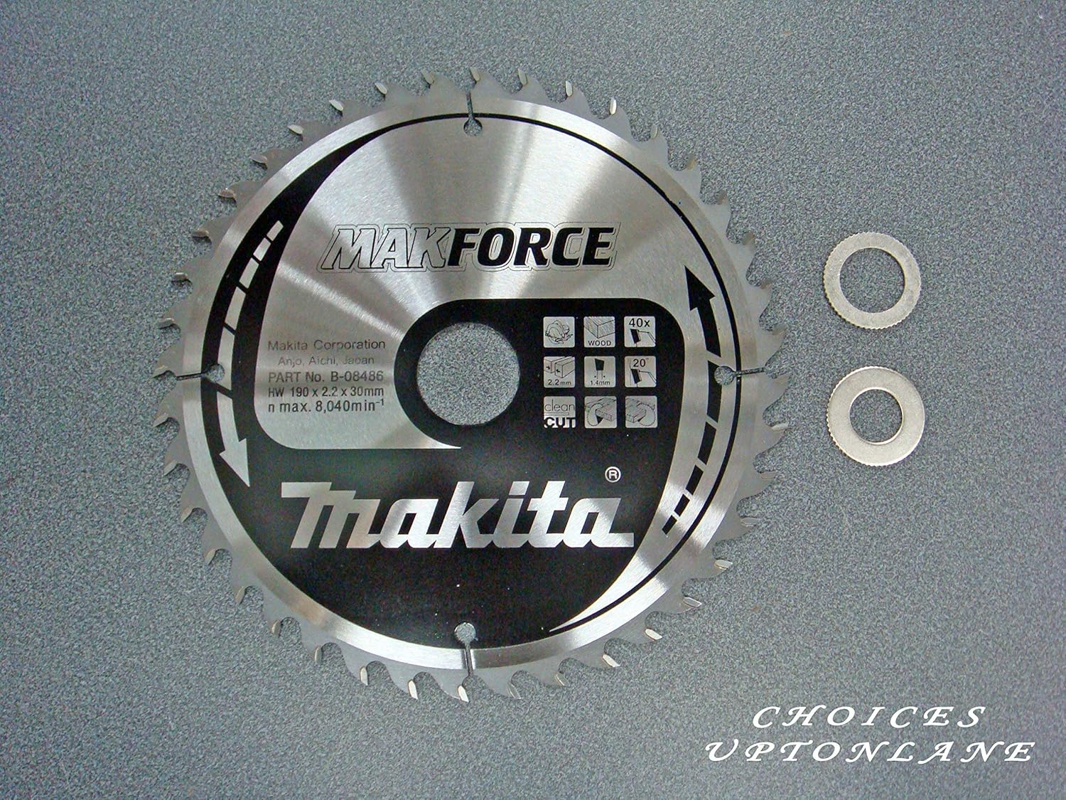 Makita B-32340 MAKFORCE TCT Saw Blade 190x15.88x24T, Black - Image 4