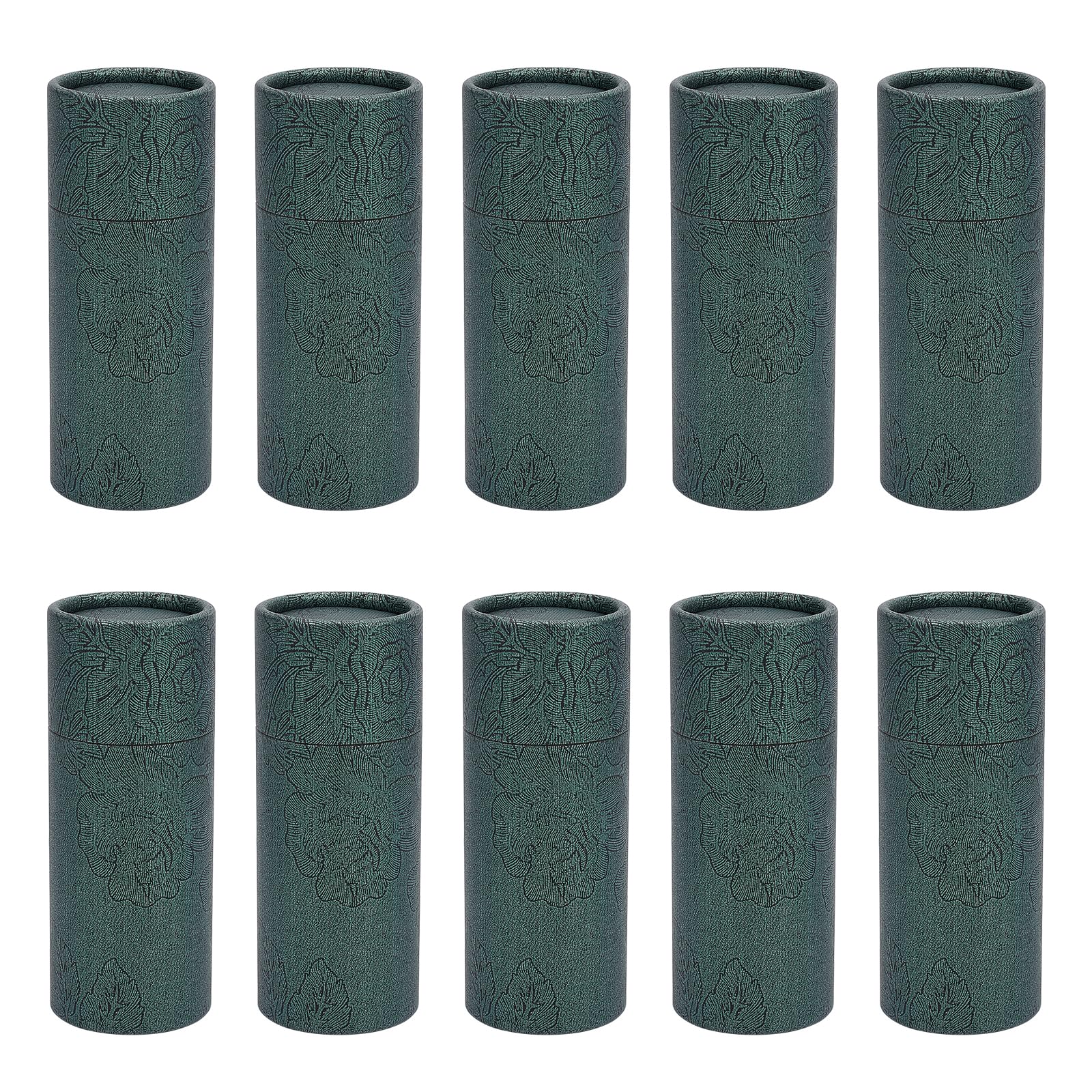 NICENEEDED 10 Pcs Empty Kraft Paper Jar, 30ml Cardboard Boxes, Essential Oil Bottle Packaging Box Round Paper Cardboard Case Gift Tube Container for Pencils Tea Caddy Coffee Cosmetic Crafts