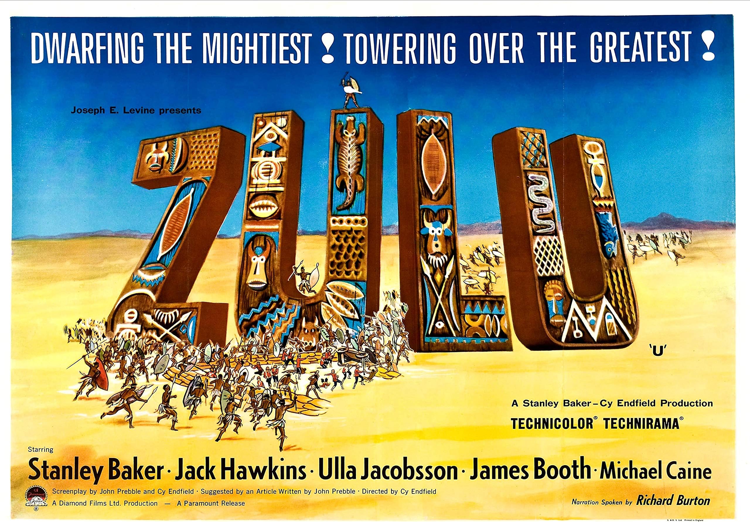Zulu British War Film Advert Poster Battle of Drift British Army Photo Picture