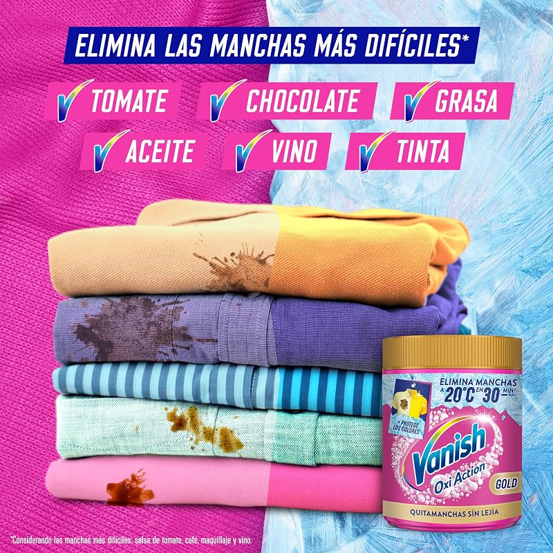 Vanish Gold Quitamanchas - Nuestra Mejor Fórmula en Polvo, sin Lejía, 960gr